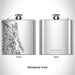 Rendered View of Plum Island Massachusetts Map Engraving on 6oz Stainless Steel Flask