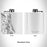 Rendered View of Plum Island Massachusetts Map Engraving on 6oz Stainless Steel Flask in White