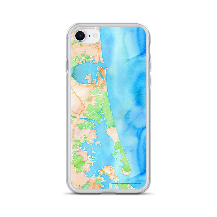 Custom iPhone SE Plum Island Massachusetts Map Phone Case in Watercolor