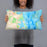 Person holding 20x12 Custom Plum Island Massachusetts Map Throw Pillow in Watercolor