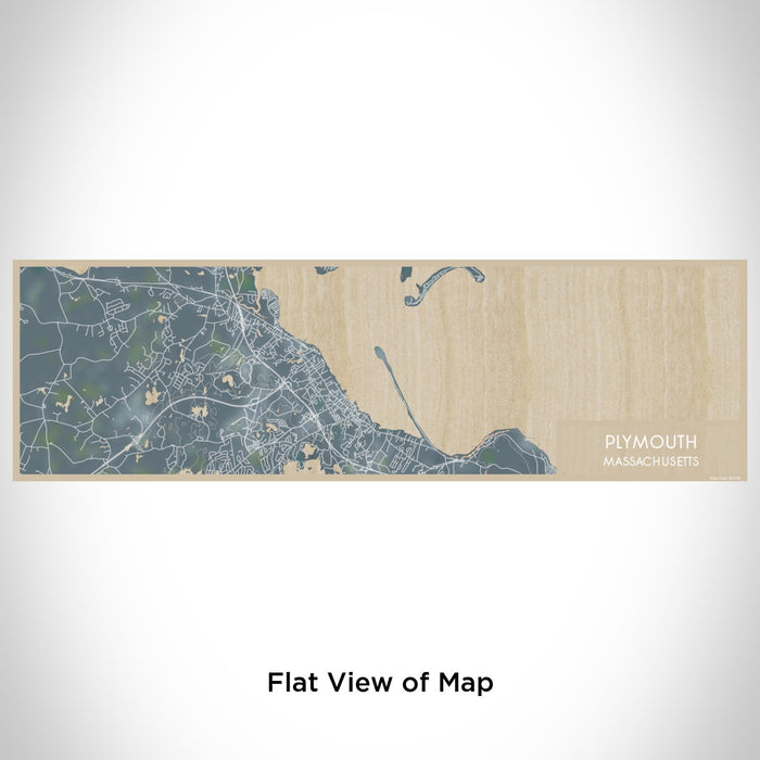 Flat View of Map Custom Plymouth Massachusetts Map Enamel Mug in Afternoon