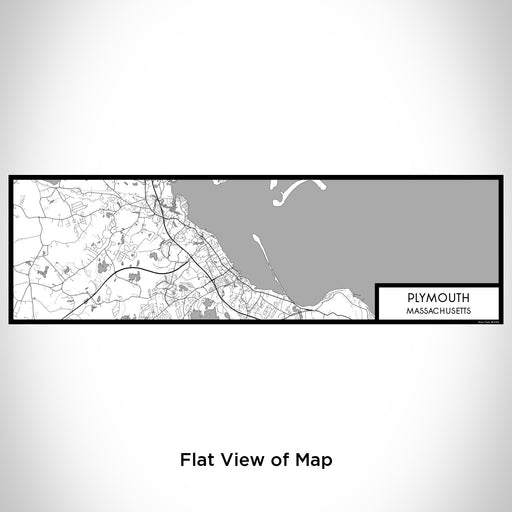 Flat View of Map Custom Plymouth Massachusetts Map Enamel Mug in Classic