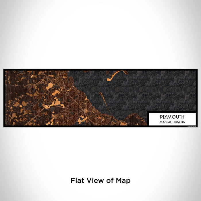Flat View of Map Custom Plymouth Massachusetts Map Enamel Mug in Ember