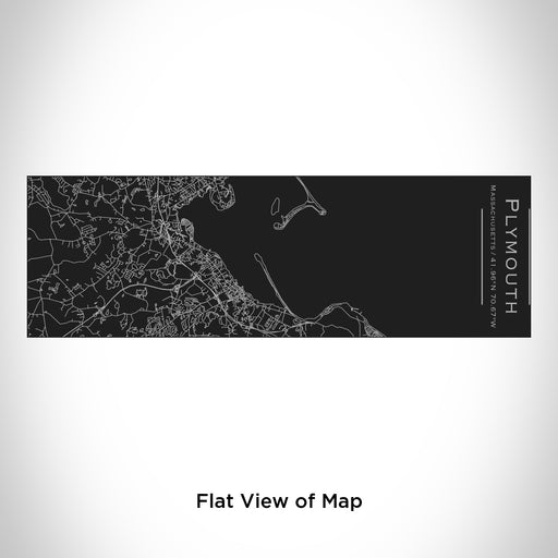 Rendered View of Plymouth Massachusetts Map Engraving on 10oz Stainless Steel Insulated Cup with Sliding Lid in Black