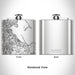 Rendered View of Plymouth Massachusetts Map Engraving on 6oz Stainless Steel Flask