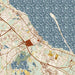Plymouth Massachusetts Map Print in Woodblock Style Zoomed In Close Up Showing Details