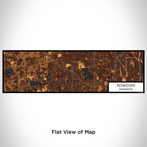 Flat View of Map Custom Plymouth Minnesota Map Enamel Mug in Ember