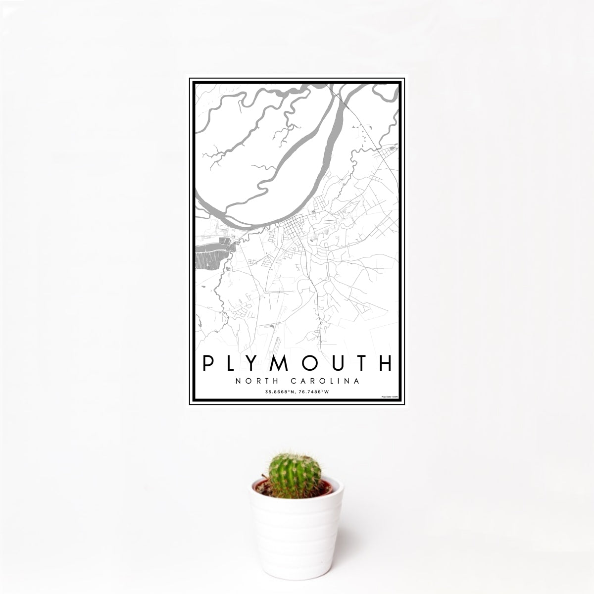 Plymouth North Carolina Map Print in Classic — JACE Maps