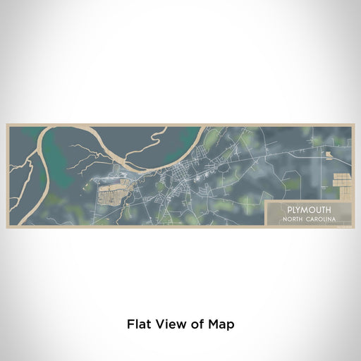 Flat View of Map Custom Plymouth North Carolina Map Enamel Mug in Afternoon
