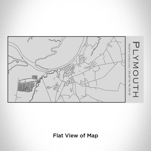 Rendered View of Plymouth North Carolina Map Engraving on 17oz Stainless Steel Insulated Cola Bottle