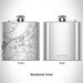 Rendered View of Plymouth North Carolina Map Engraving on 6oz Stainless Steel Flask