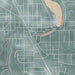 Plymouth Wisconsin Map Print in Afternoon Style Zoomed In Close Up Showing Details