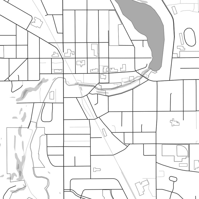 Plymouth Wisconsin Map Print in Classic Style Zoomed In Close Up Showing Details