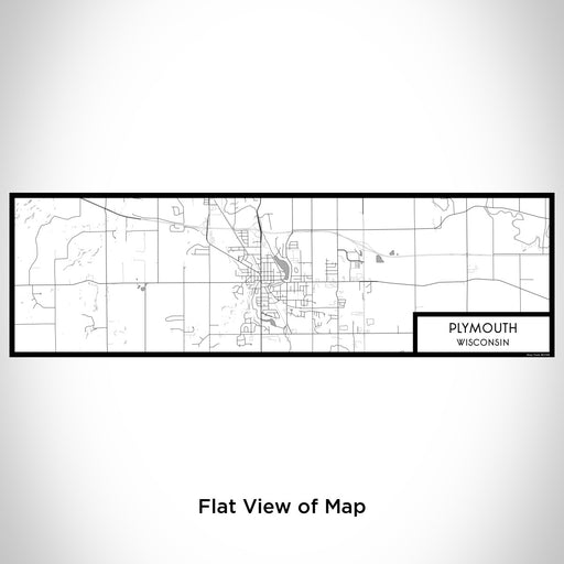 Flat View of Map Custom Plymouth Wisconsin Map Enamel Mug in Classic
