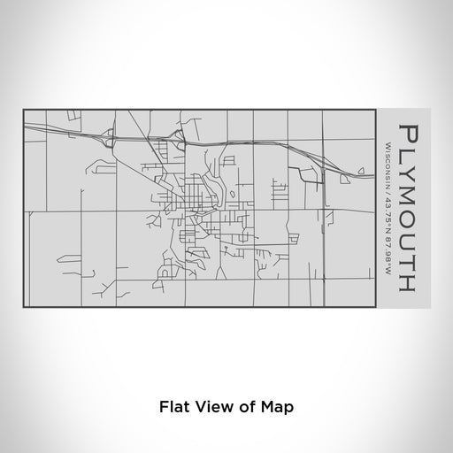 Rendered View of Plymouth Wisconsin Map Engraving on 17oz Stainless Steel Insulated Cola Bottle