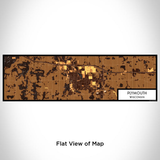 Flat View of Map Custom Plymouth Wisconsin Map Enamel Mug in Ember