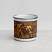 Front View Custom Plymouth Wisconsin Map Enamel Mug in Ember