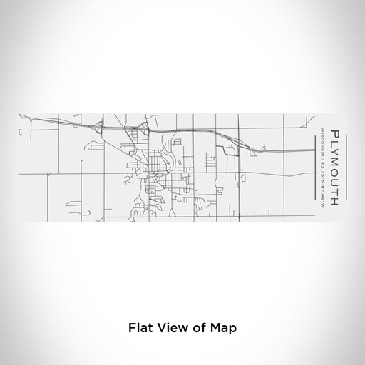 Rendered View of Plymouth Wisconsin Map Engraving on 10oz Stainless Steel Insulated Cup with Sliding Lid in White