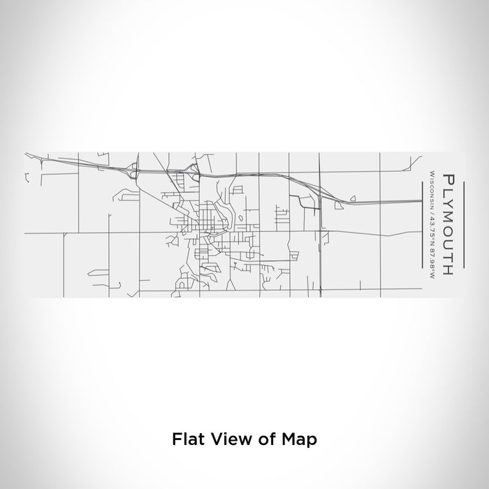 Rendered View of Plymouth Wisconsin Map Engraving on 10oz Stainless Steel Insulated Cup with Sliding Lid in White