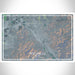 Pocatello Idaho Map Print Landscape Orientation in Afternoon Style With Shaded Background