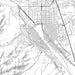 Pocatello Idaho Map Print in Classic Style Zoomed In Close Up Showing Details