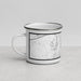 Left View Custom Pocatello Idaho Map Enamel Mug in Classic
