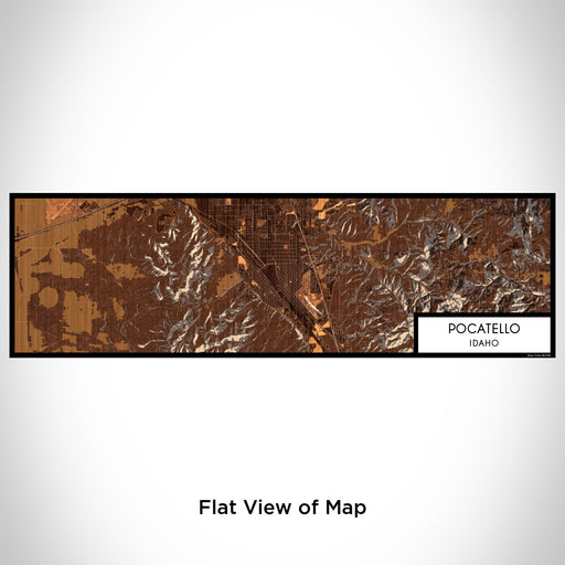 Flat View of Map Custom Pocatello Idaho Map Enamel Mug in Ember