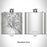 Rendered View of Pocatello Idaho Map Engraving on 6oz Stainless Steel Flask