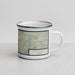Right View Custom Pocatello Idaho Map Enamel Mug in Woodblock