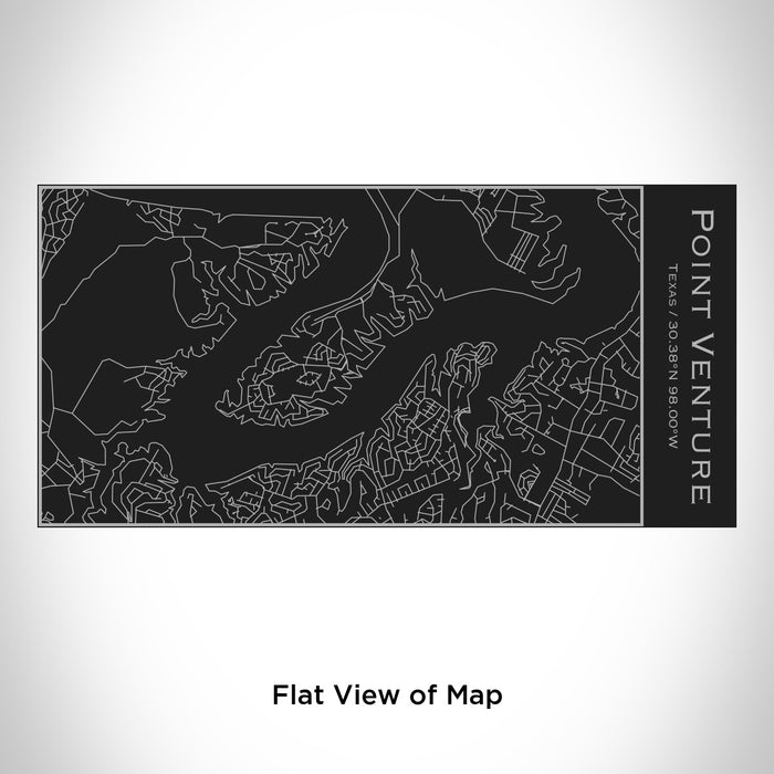 Rendered View of Point Venture Texas Map Engraving on 17oz Stainless Steel Insulated Cola Bottle in Black