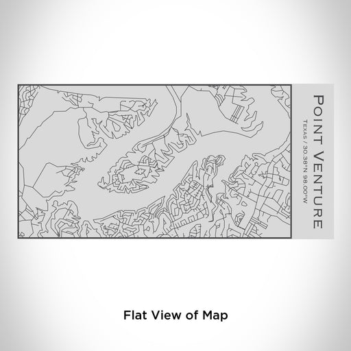 Rendered View of Point Venture Texas Map Engraving on 17oz Stainless Steel Insulated Cola Bottle
