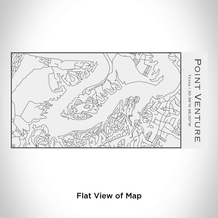 Rendered View of Point Venture Texas Map Engraving on 17oz Stainless Steel Insulated Cola Bottle in White