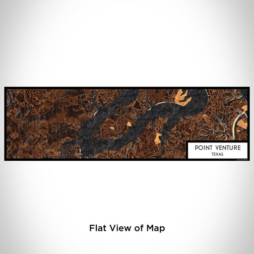 Flat View of Map Custom Point Venture Texas Map Enamel Mug in Ember