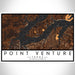 Point Venture Texas Map Print Landscape Orientation in Ember Style With Shaded Background