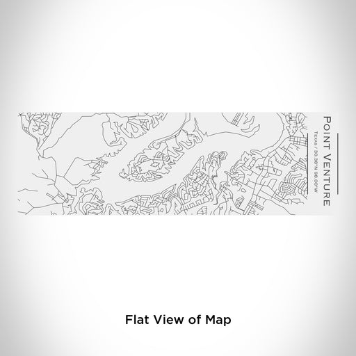 Rendered View of Point Venture Texas Map Engraving on 10oz Stainless Steel Insulated Cup with Sliding Lid in White