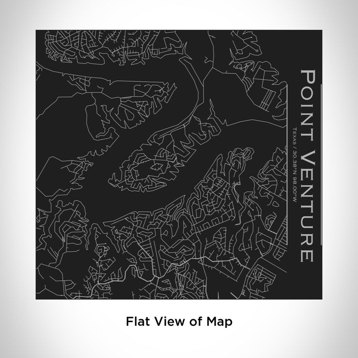 Rendered View of Point Venture Texas Map Engraving on 17oz Stainless Steel Insulated Tumbler in Black