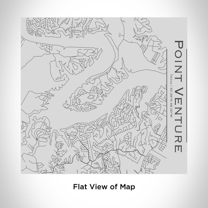 Rendered View of Point Venture Texas Map Engraving on 17oz Stainless Steel Insulated Tumbler