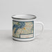 Right View Custom Point Venture Texas Map Enamel Mug in Woodblock