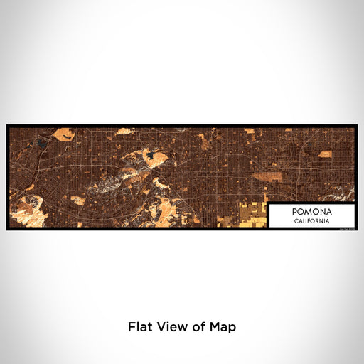 Flat View of Map Custom Pomona California Map Enamel Mug in Ember