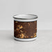 Front View Custom Pomona California Map Enamel Mug in Ember