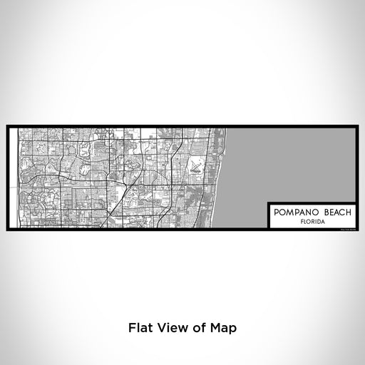 Flat View of Map Custom Pompano Beach Florida Map Enamel Mug in Classic
