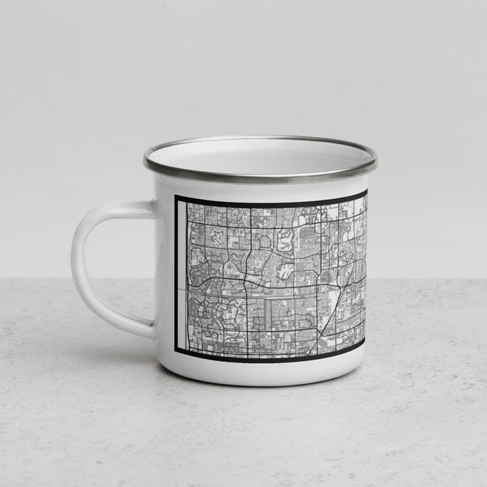 Left View Custom Pompano Beach Florida Map Enamel Mug in Classic