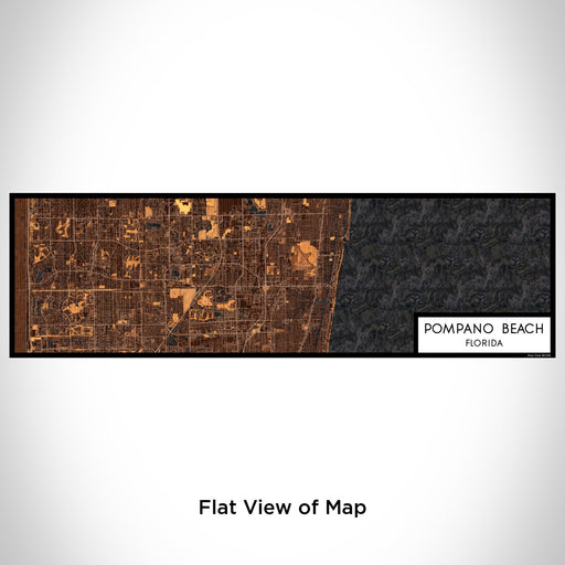 Flat View of Map Custom Pompano Beach Florida Map Enamel Mug in Ember