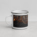 Left View Custom Ponce Ponce Map Enamel Mug in Ember