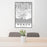 24x36 Ponce Puerto Rico Map Print Portrait Orientation in Classic Style Behind 2 Chairs Table and Potted Plant