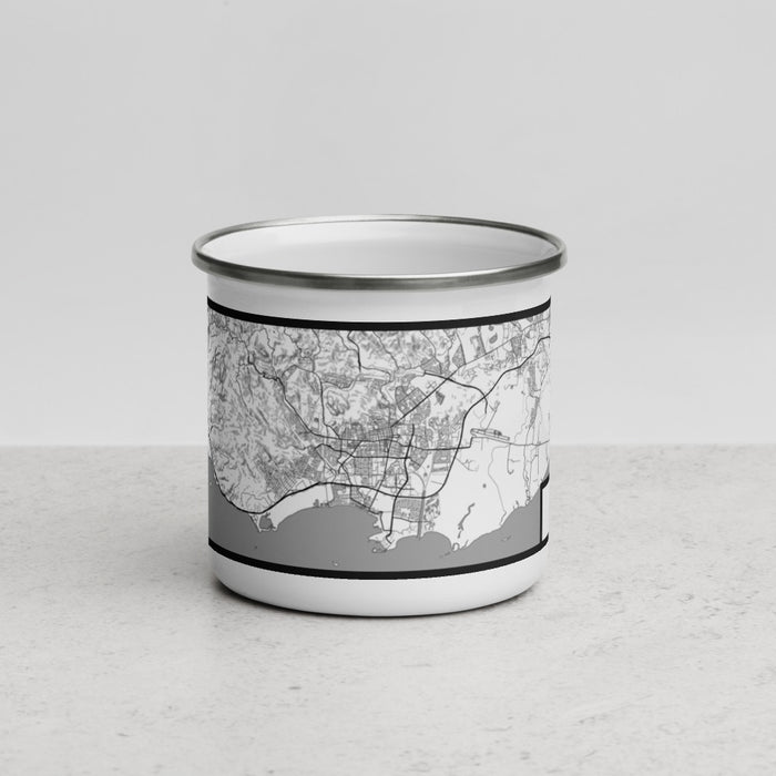 Front View Custom Ponce Puerto Rico Map Enamel Mug in Classic