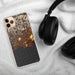 Custom Ponce Puerto Rico Map Phone Case in Ember on Table with Black Headphones