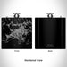 Rendered View of Ponce Puerto Rico Map Engraving on 6oz Stainless Steel Flask in Black