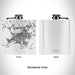Rendered View of Ponce Puerto Rico Map Engraving on 6oz Stainless Steel Flask in White