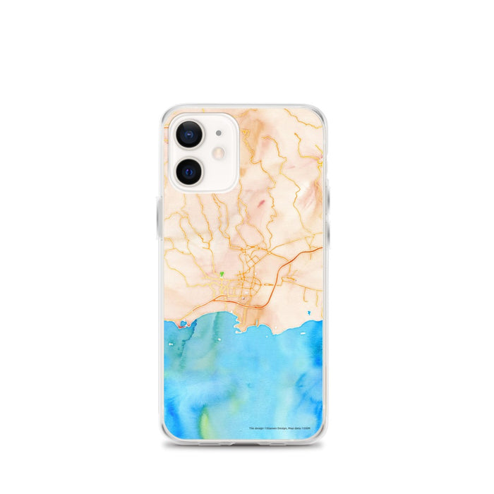 Custom Ponce Puerto Rico Map iPhone 12 mini Phone Case in Watercolor